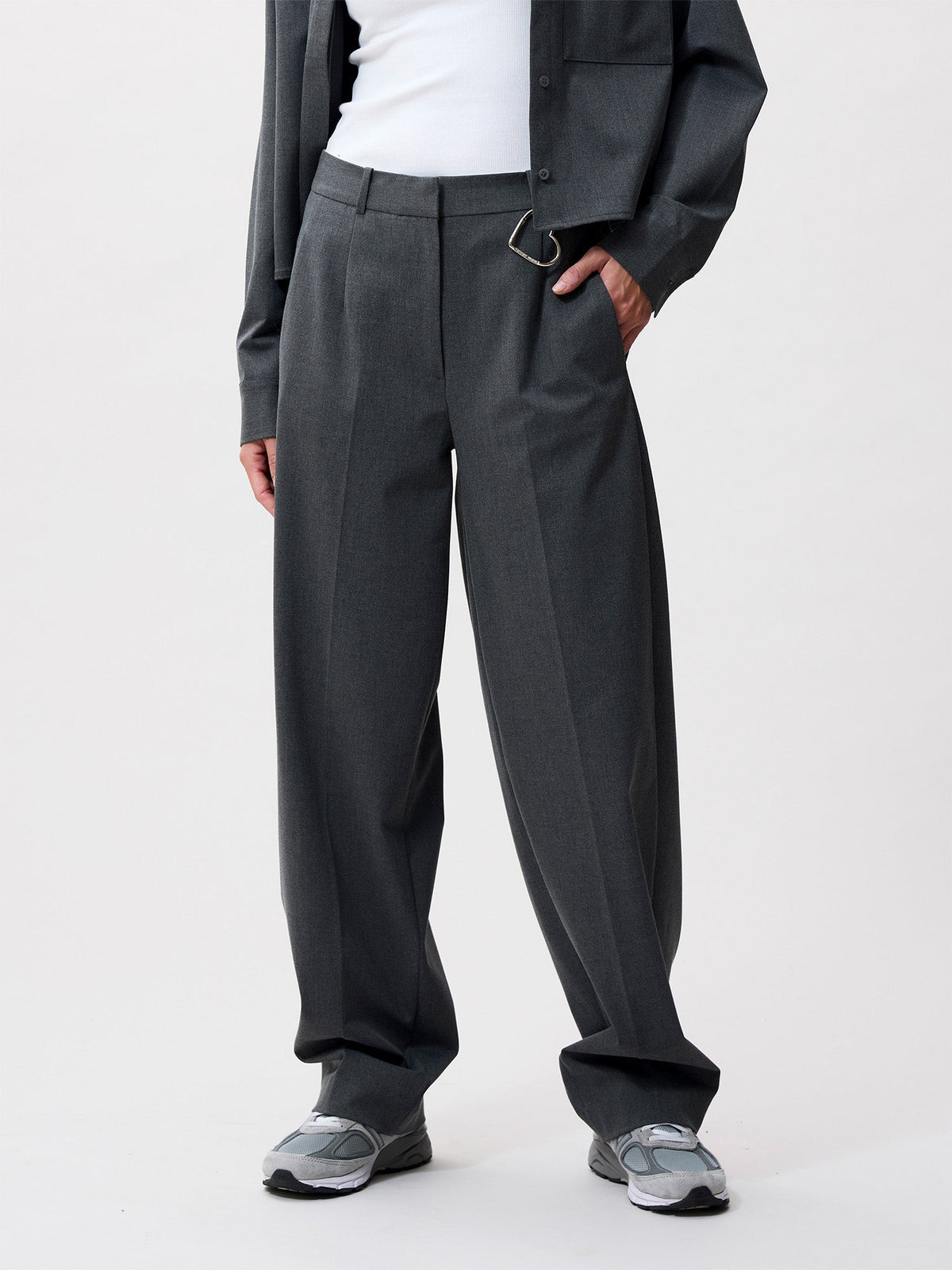 Catwalk Junkie Tapered  trousers Dark Grey Melange