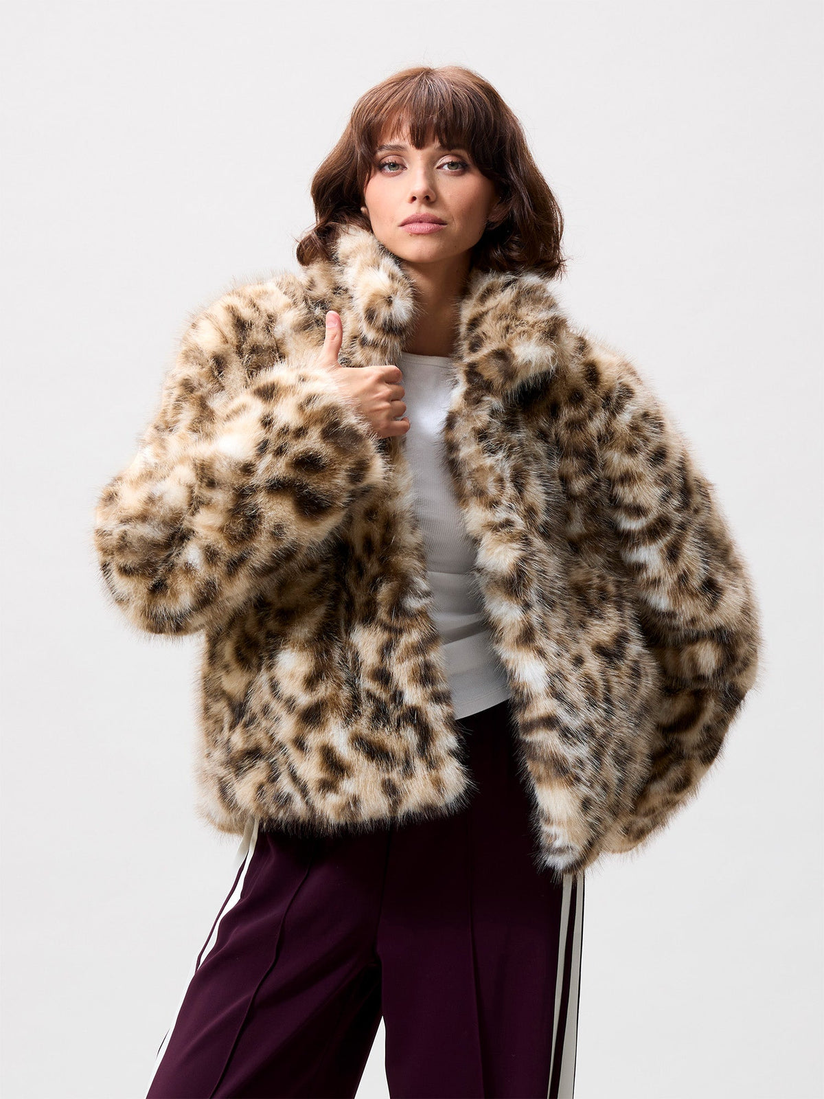Catwalk Junkie Leopard Fur Jacket