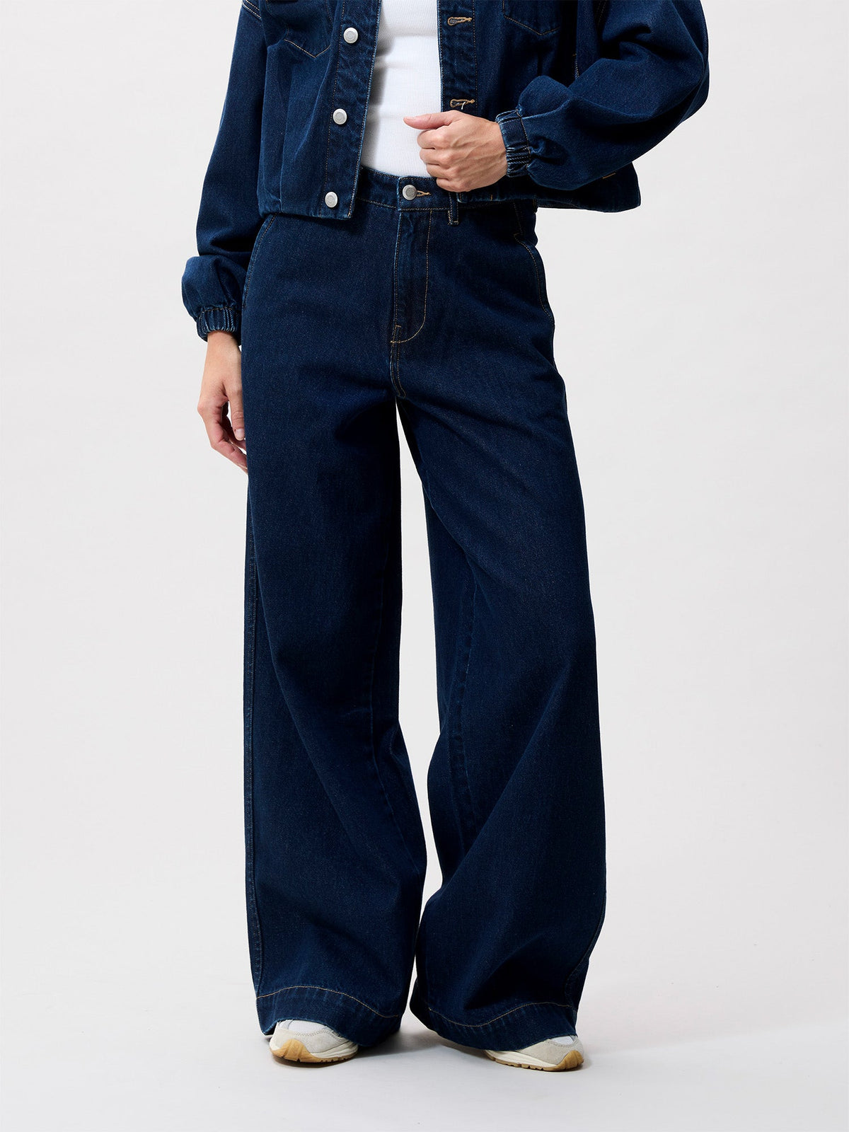 Catwalk Junkie Wide Leg Jeans Dark Blue