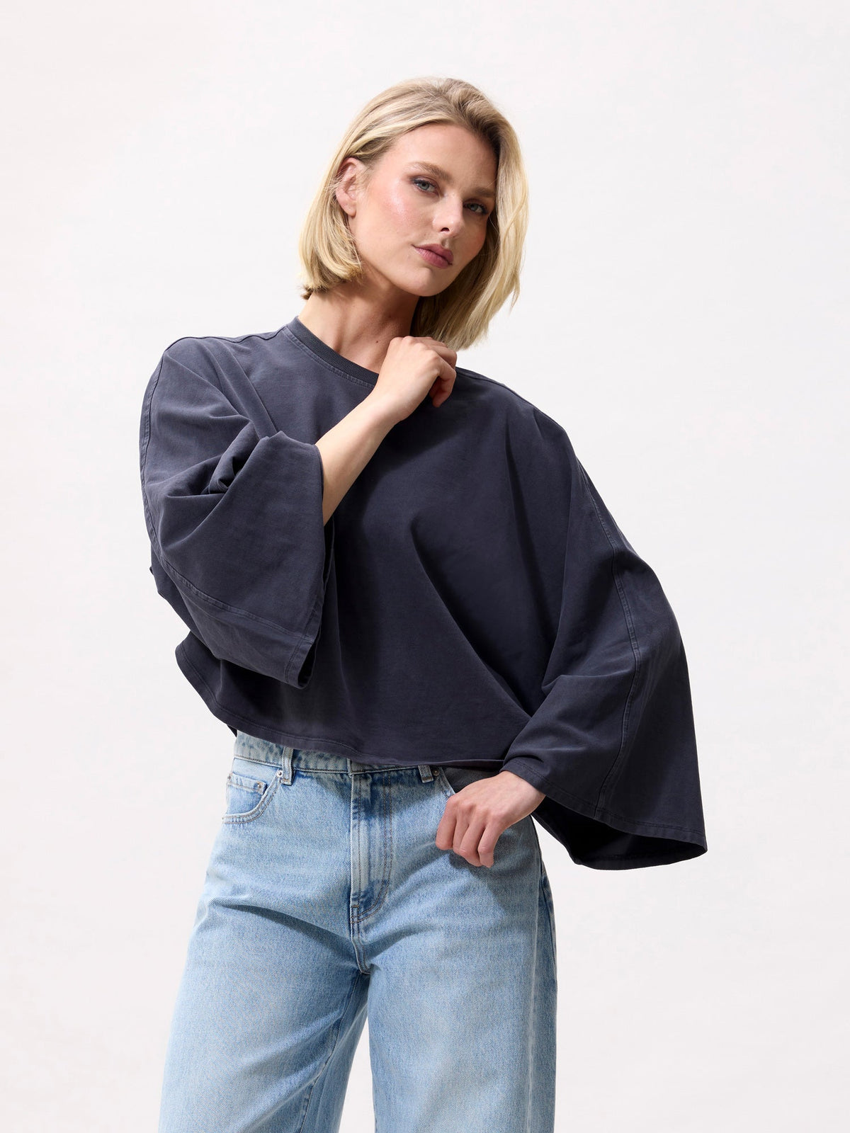 Cape Long Sleeve Dark Grey