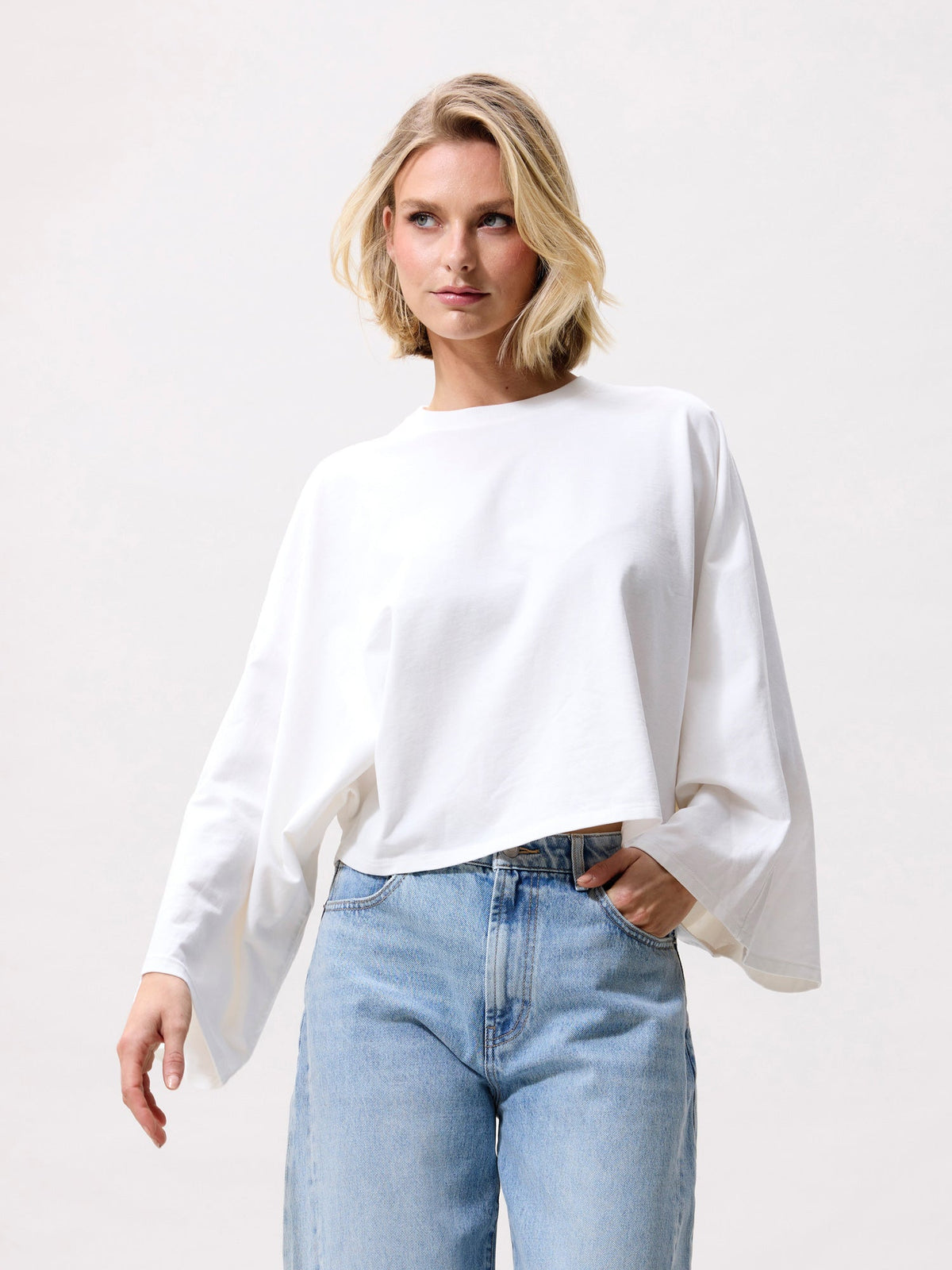 Cape Long Sleeve Off White