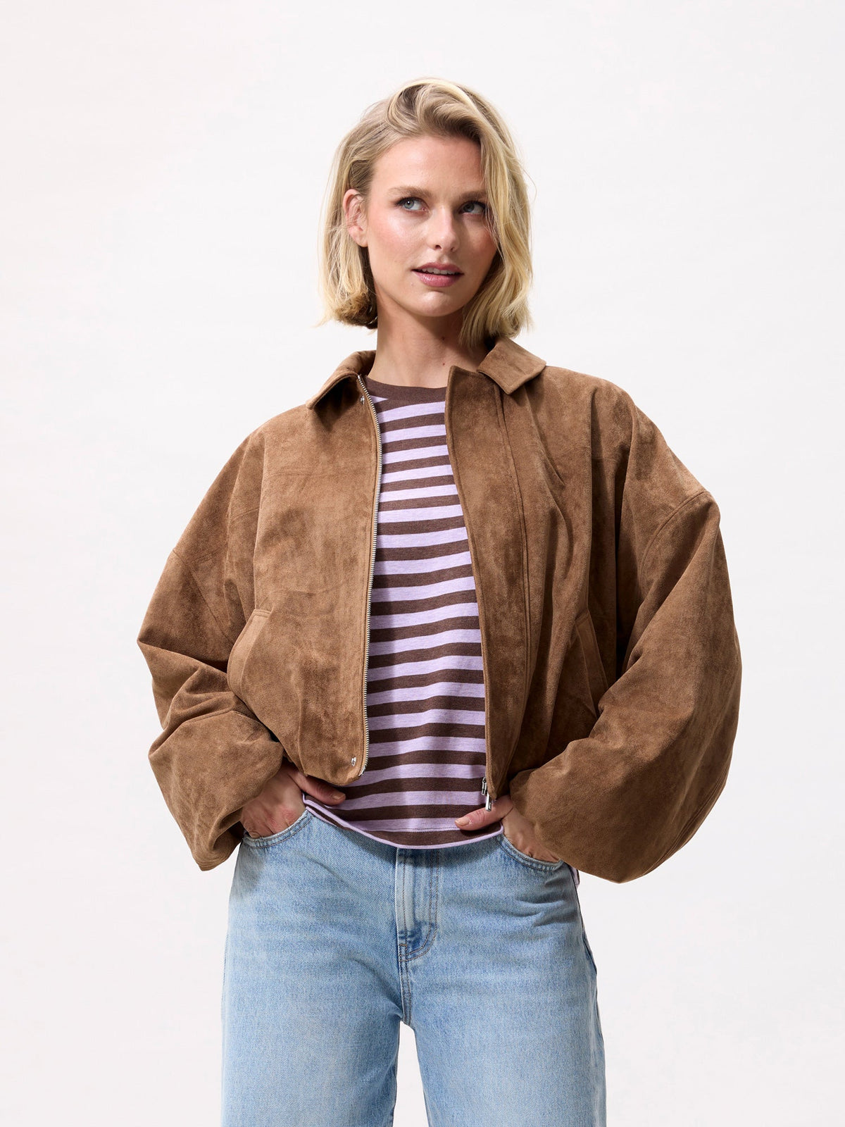 Faux Suede Jacket Canyon Clay