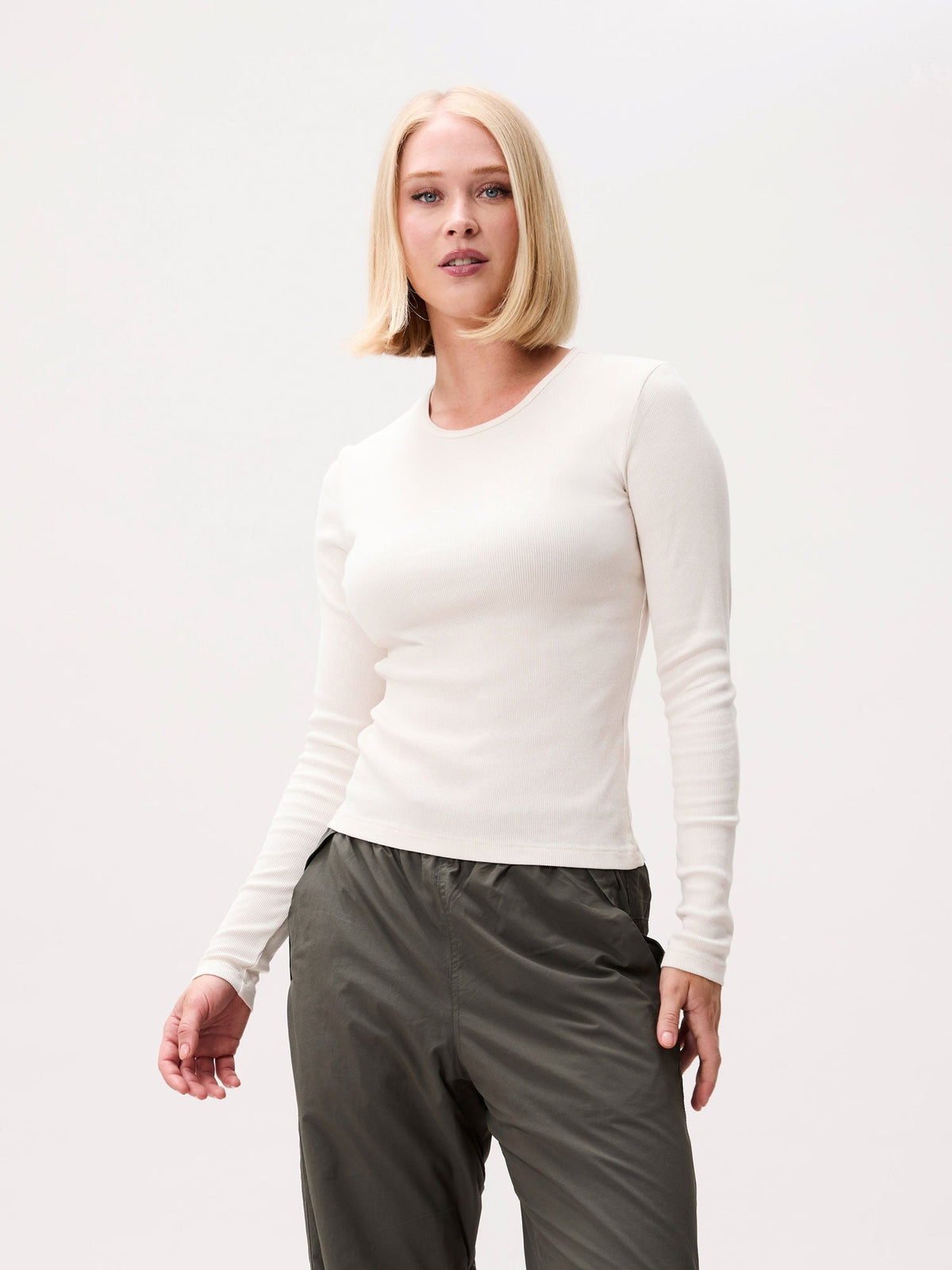 Catwalk Junkie Rib long sleeve Cream