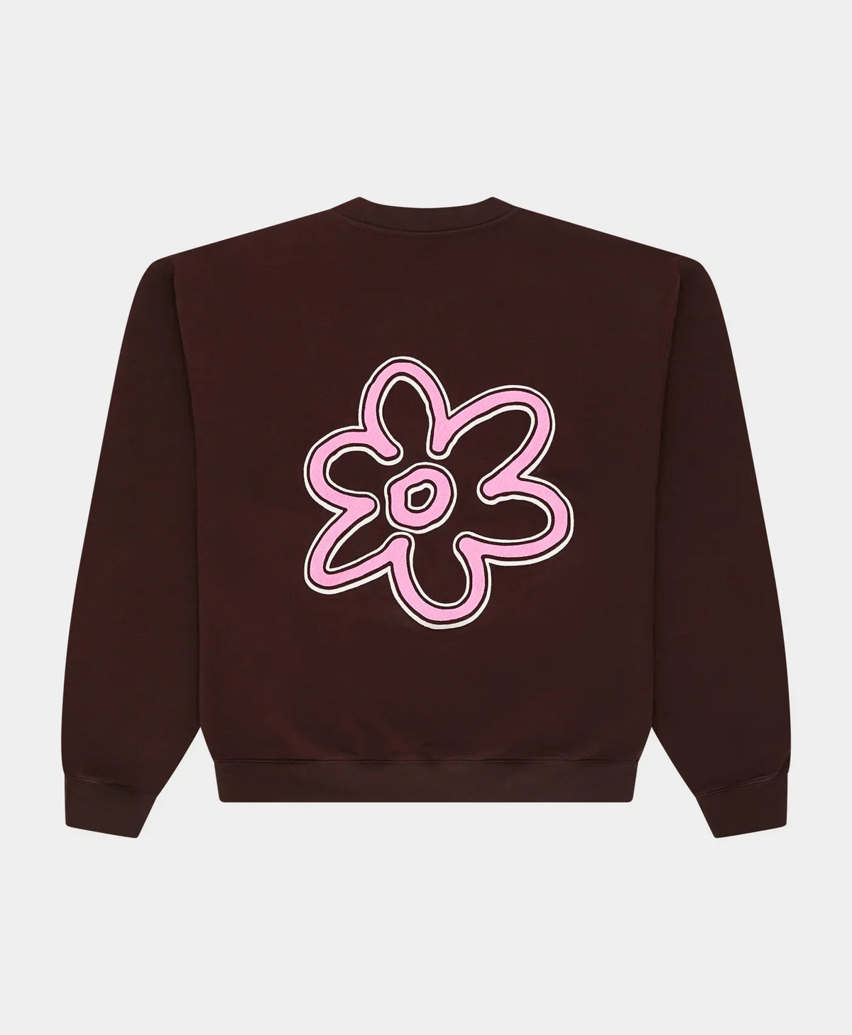 Line Flower Crewneck Brown