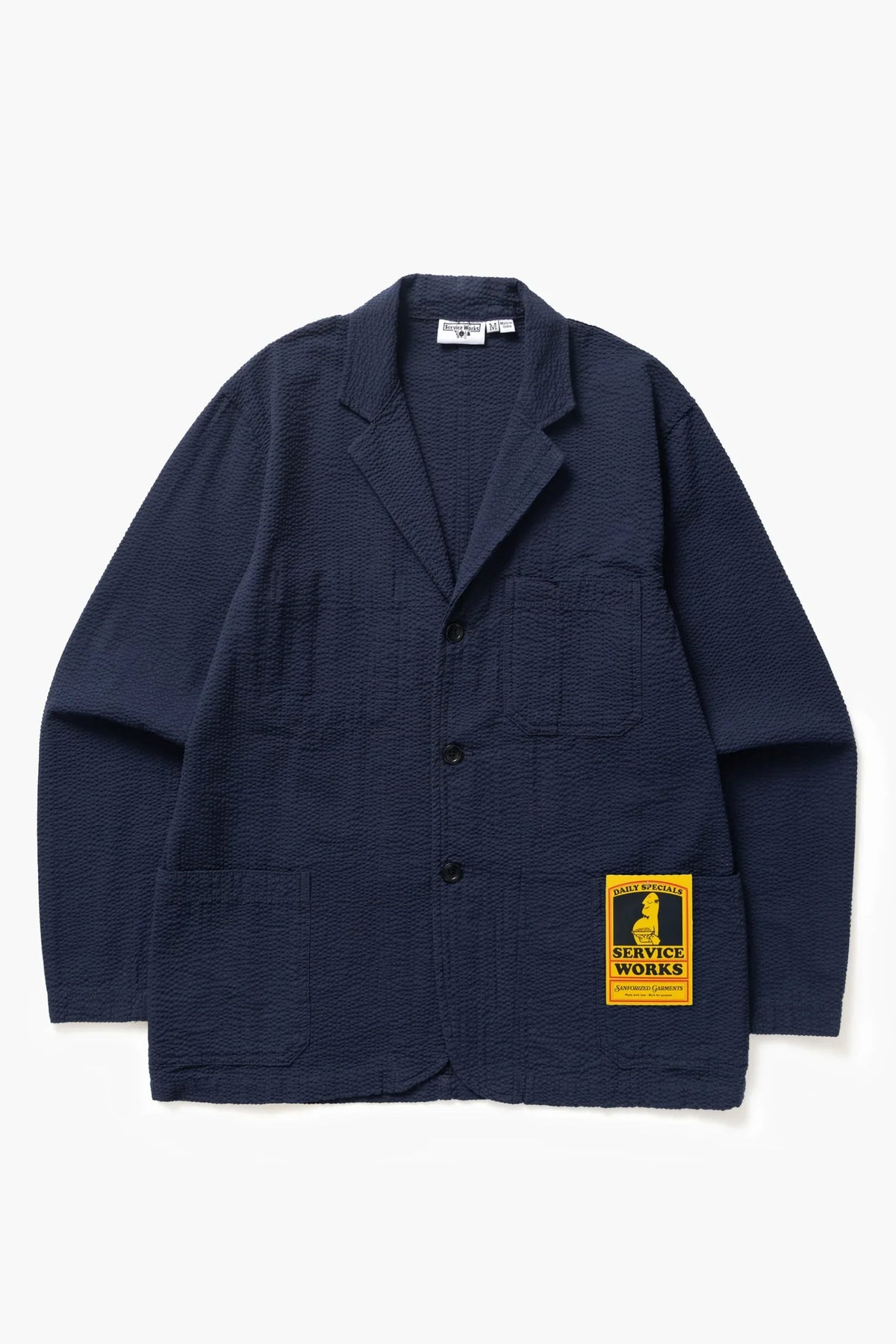 Seersucker Server Suit Jacket – Dark Navy