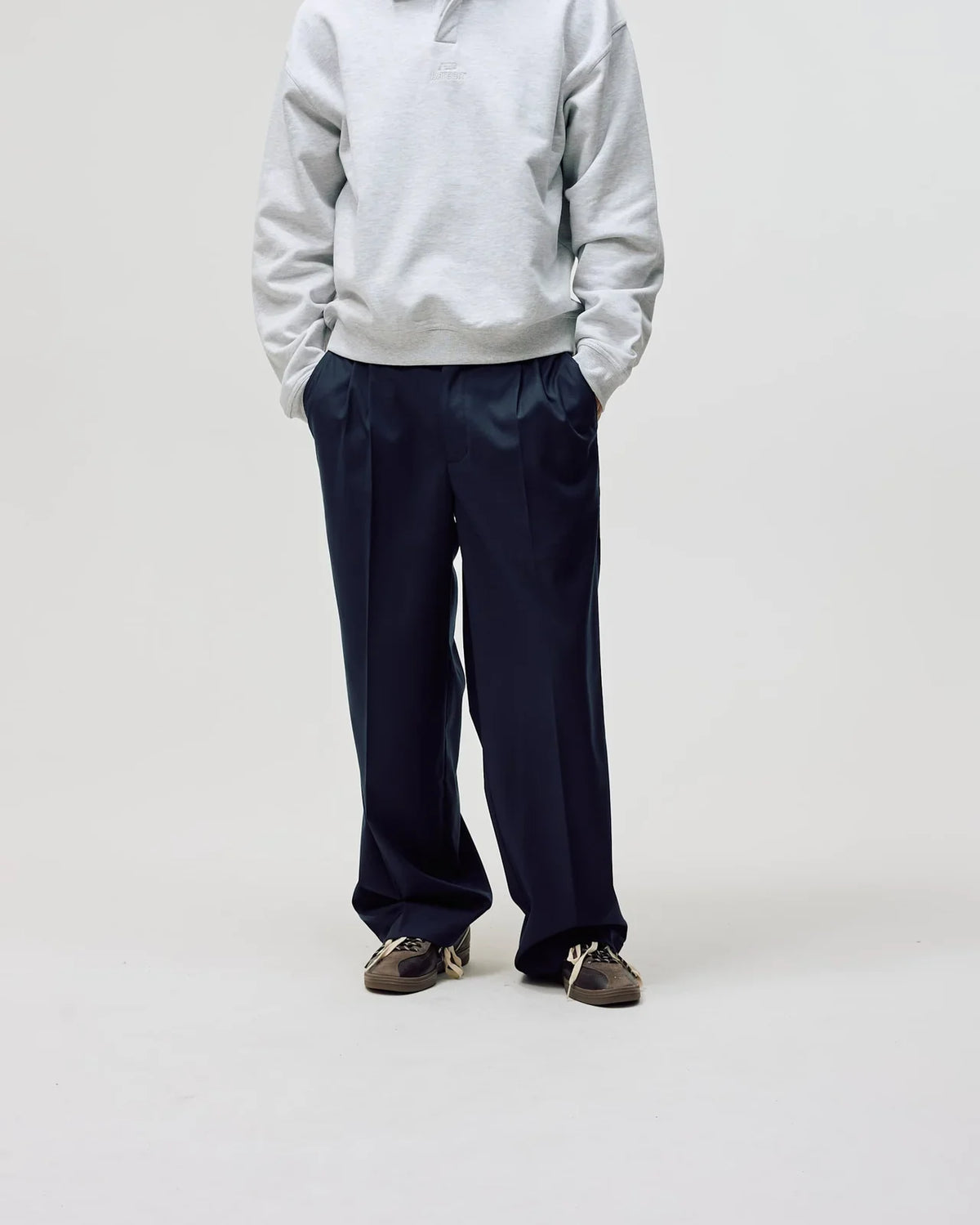 Relaxed Suit Pants Navy