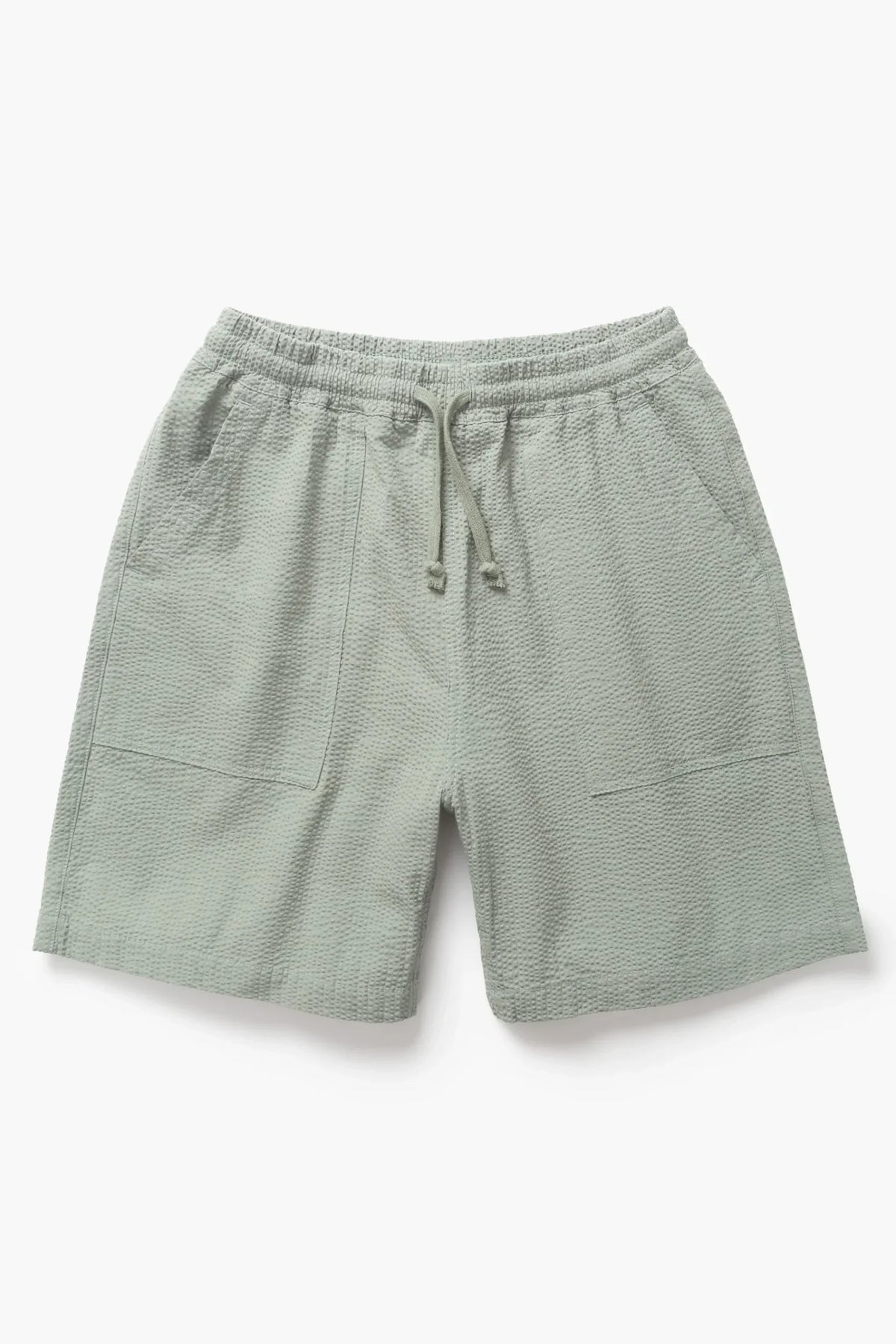 Seersucker Chef Shorts – Sage