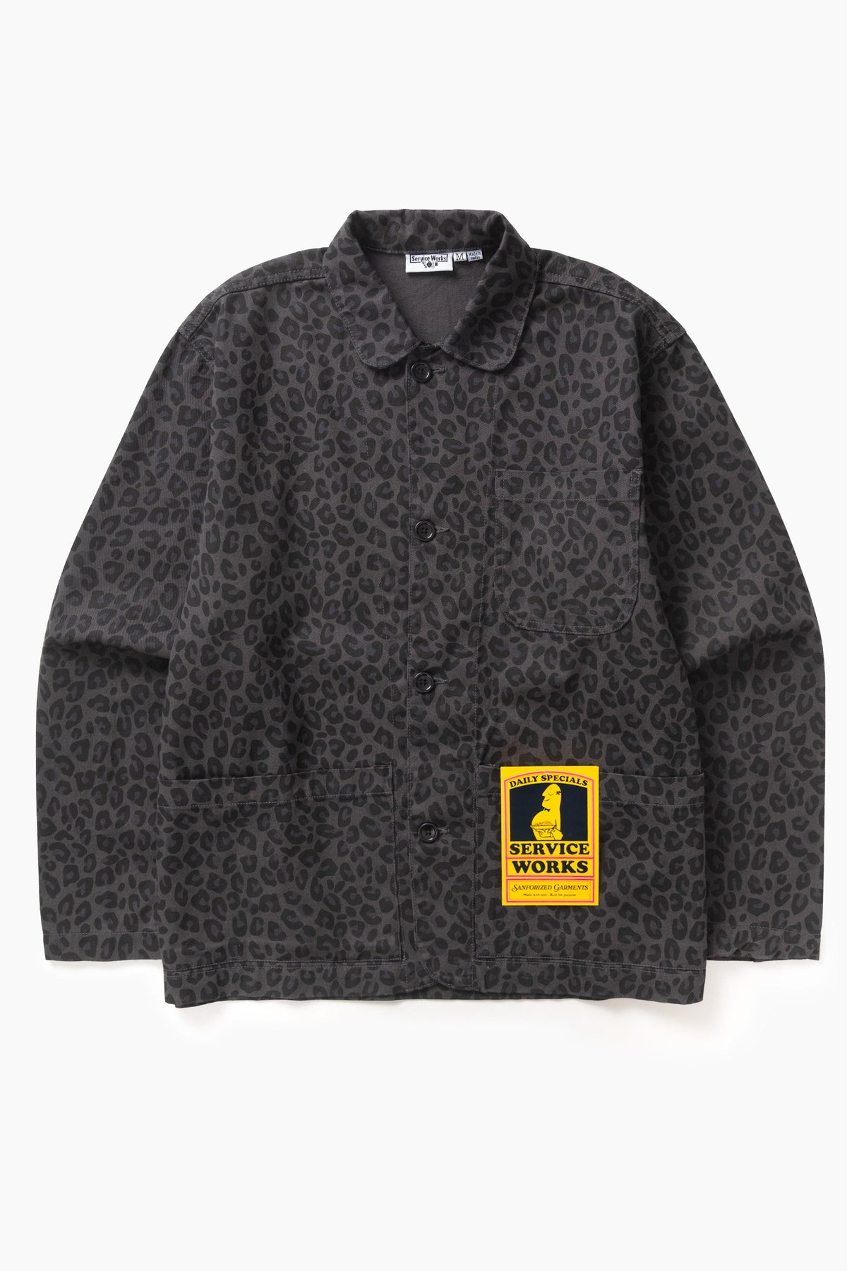 Service Works Patterned Easy Chef Shirt - Black Leopard 