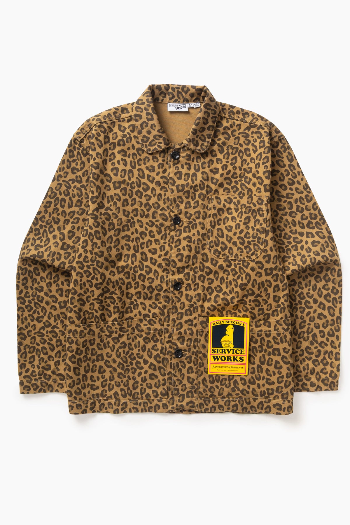 Service Works Patterned Easy Chef Shirt - Brown Leopard 