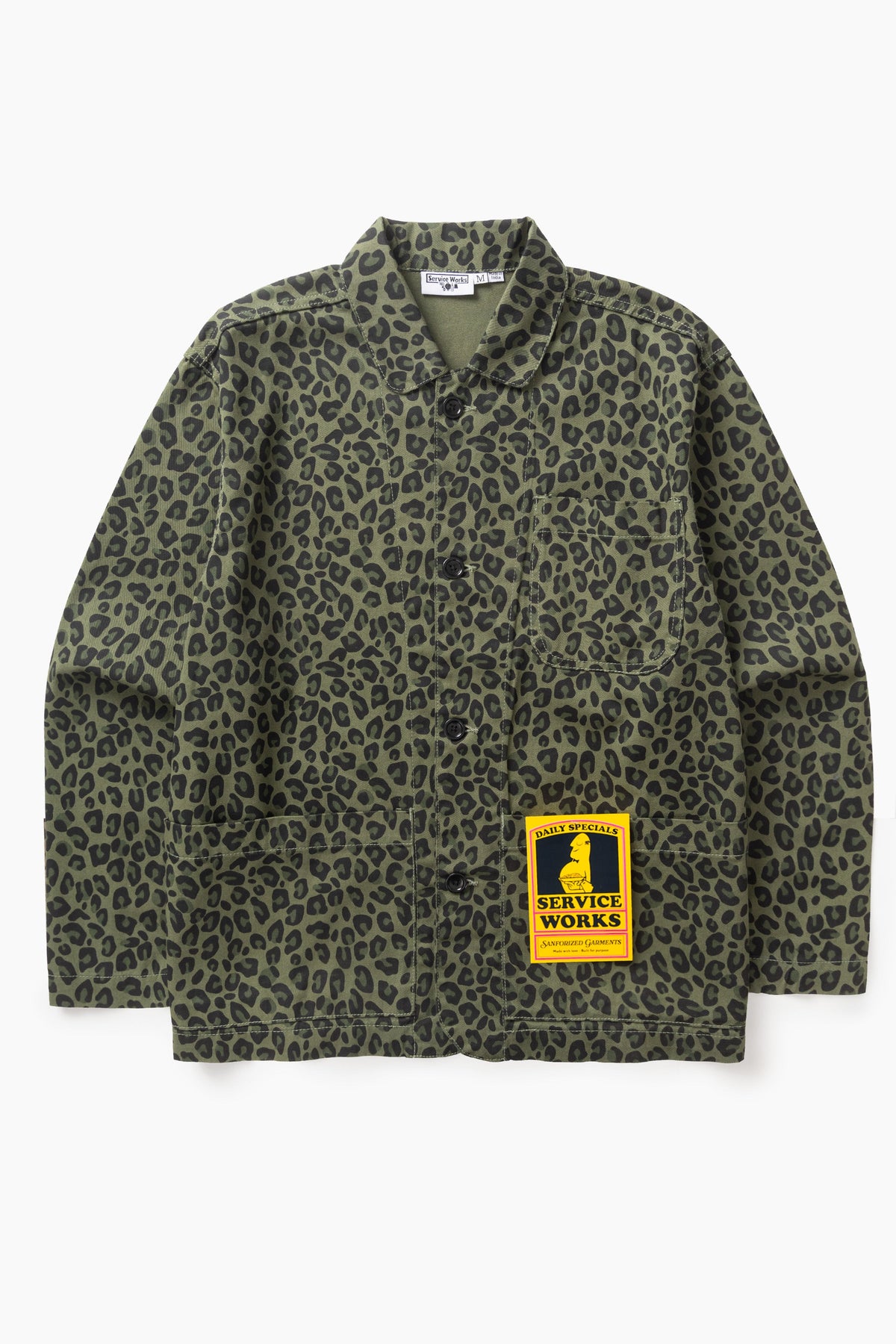 Service Works Patterned Easy Chef Shirt - Green Leopard 