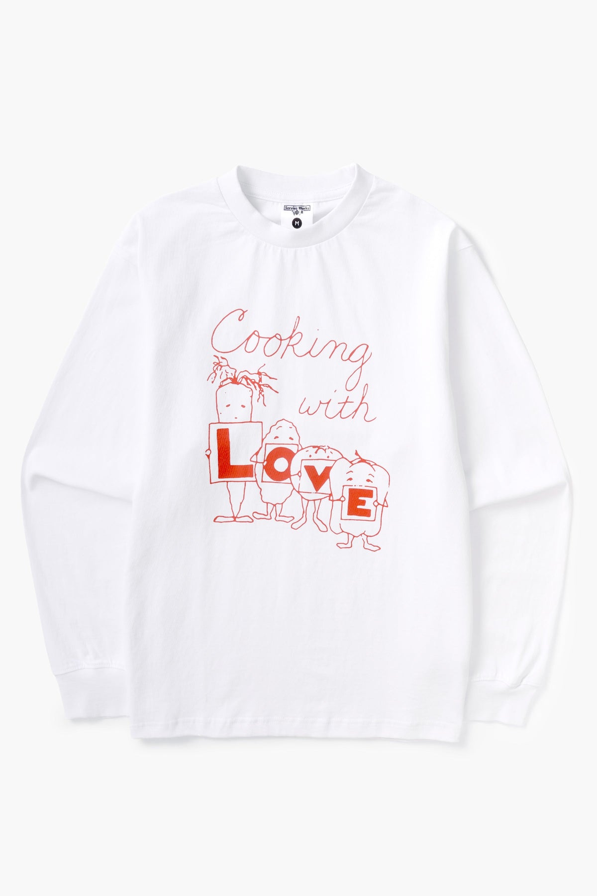 Service Works L O V E Long Sleeve Tee - White 