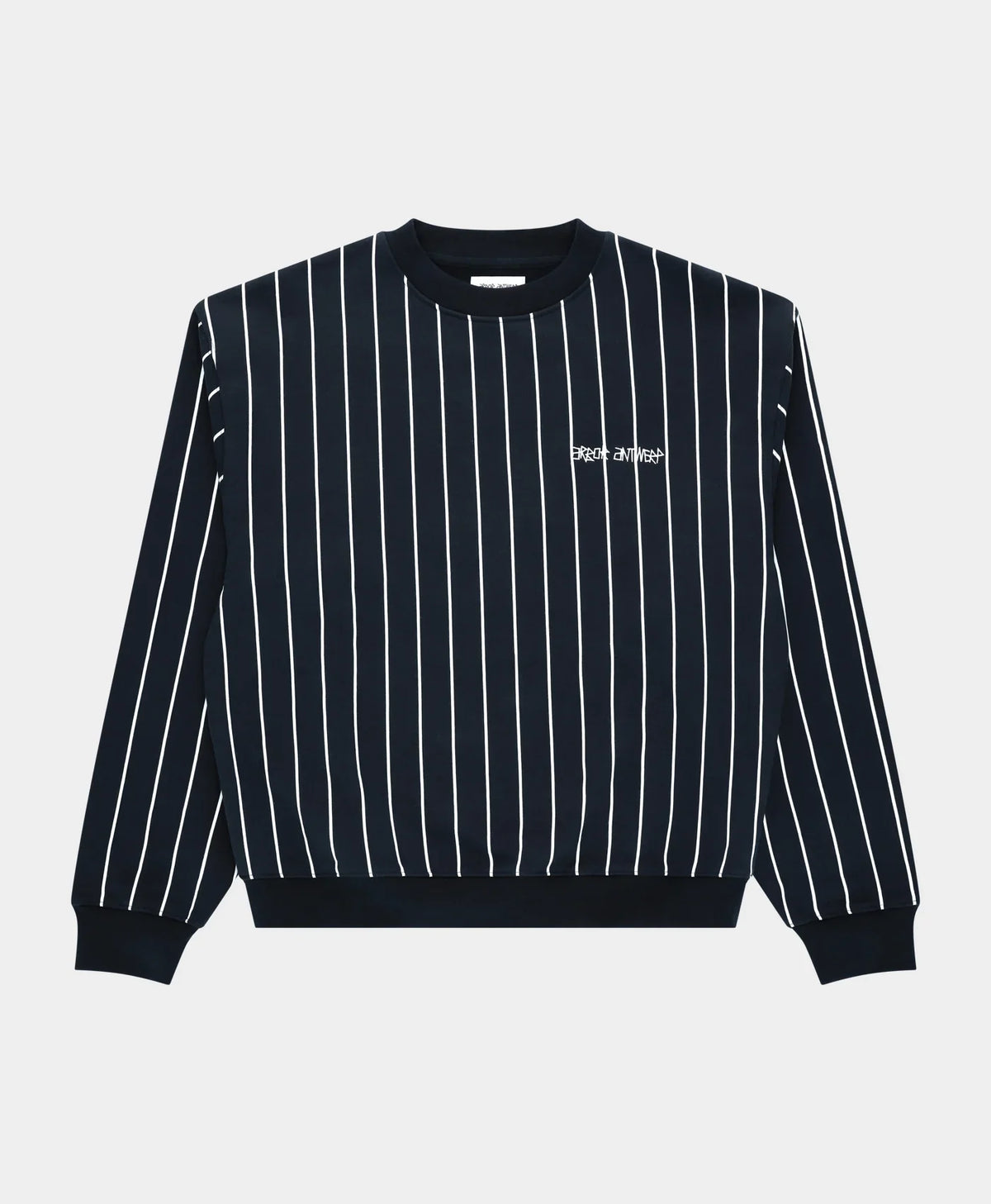 Vertical Lines Crewneck Blue