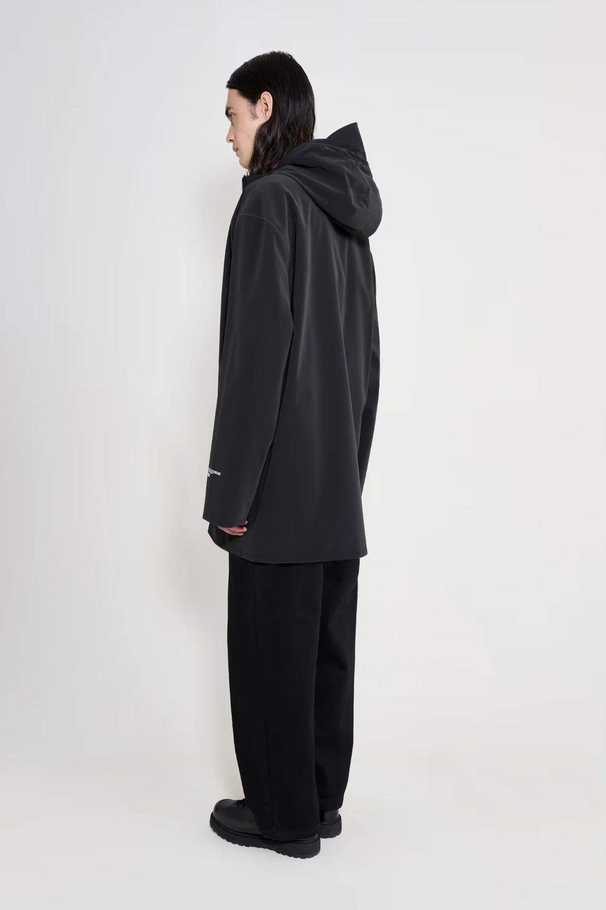 Stutterheim Stockholm Patch Raincoat Black