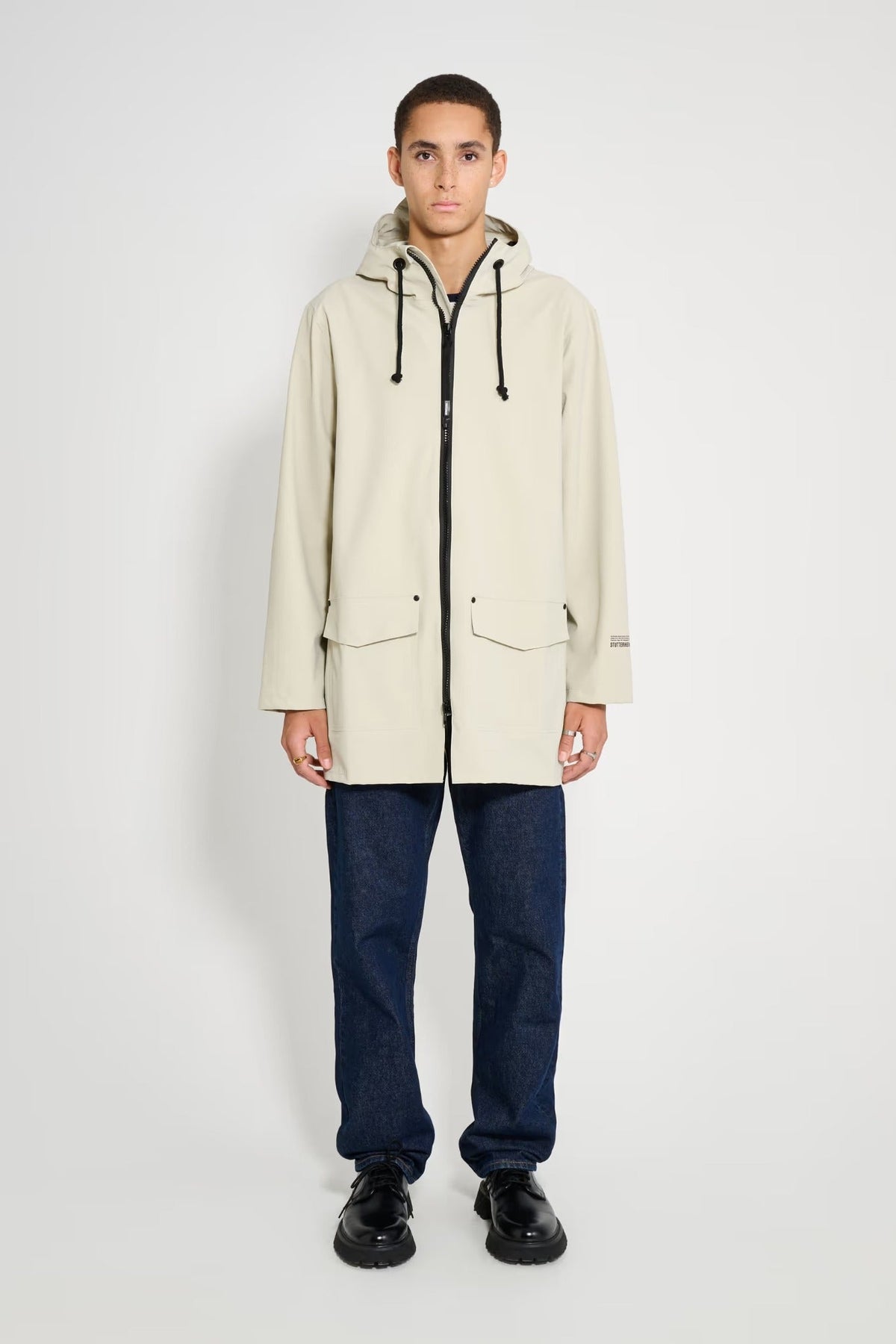 Stutterheim Stockholm Patch Raincoat Pelican