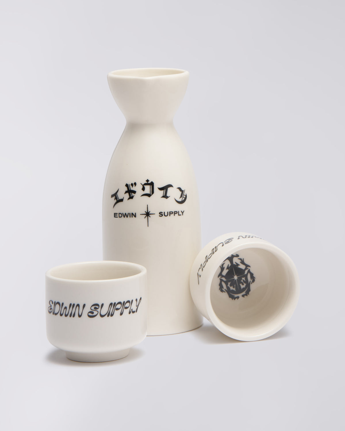 Sake Set White/Black